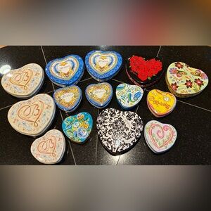 Brighton Tin Collection Lot Of 14 Tins Multi Colors And Patterns